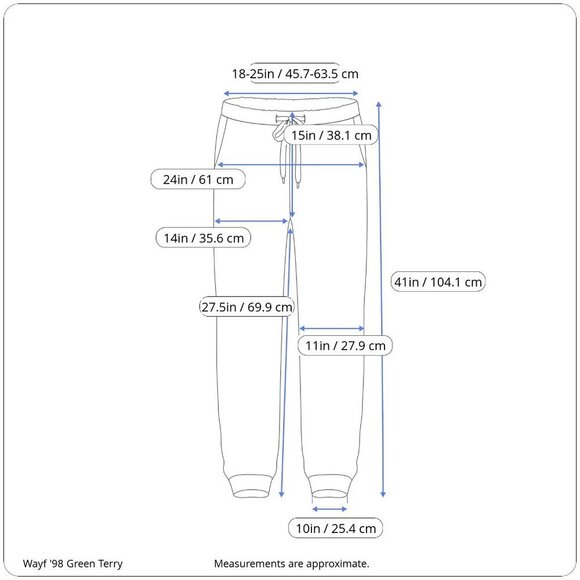 Wayf '98 Evangelista Drawstring Terry Sweatpants Green Sage Plus Size 1X - Picture 15 of 16